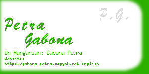 petra gabona business card